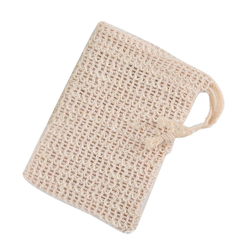 Premium Natural Sisal Soap Bag - Exfoliating Soap Saver Pouch for Shower & Bath - UKD Pulabo High Quality Soap Holder - Perfect for Travel, Spa Days & Eco-Friendly Skincare Routine