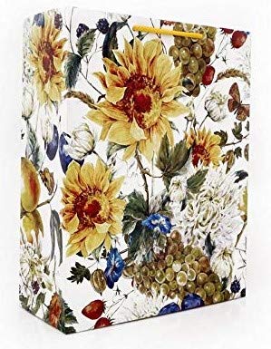 Eco-Friendly Yellow Sunflower Paper Gift Bags - 40 Pack for Weddings, Birthdays, Holidays & Party Favors | Biodegradable & Reusable Party Supplies for Events, Baby Showers & Corporate Gifting