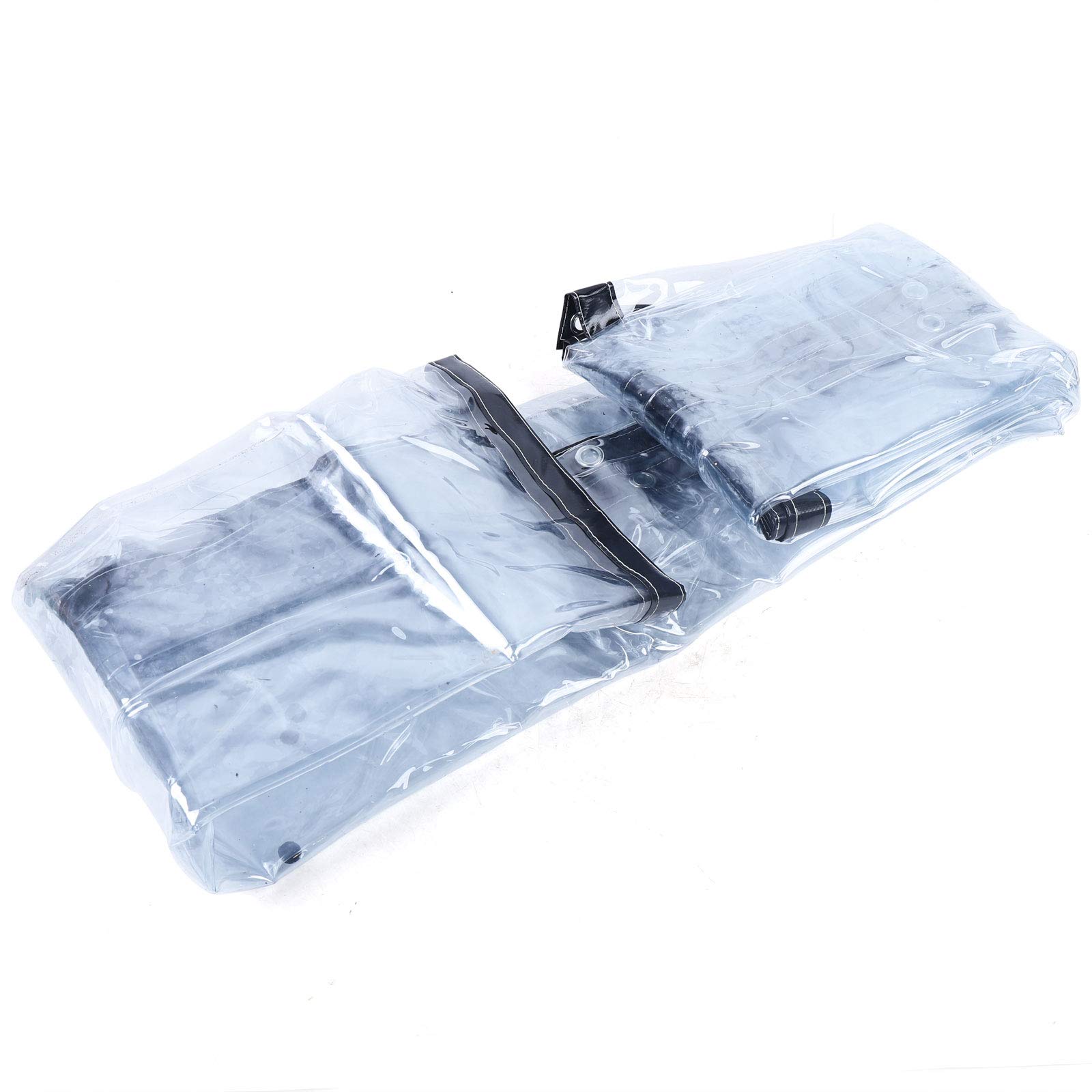 Heavy Duty Clear PVC Waterproof Tarp with Grommets - 8x8FT Commercial Grade Transparent Tarpaulin for Outdoor Patio, Awning, Canopy & Enclosure - Weatherproof Cover for Camping, Boat, RV & Construction