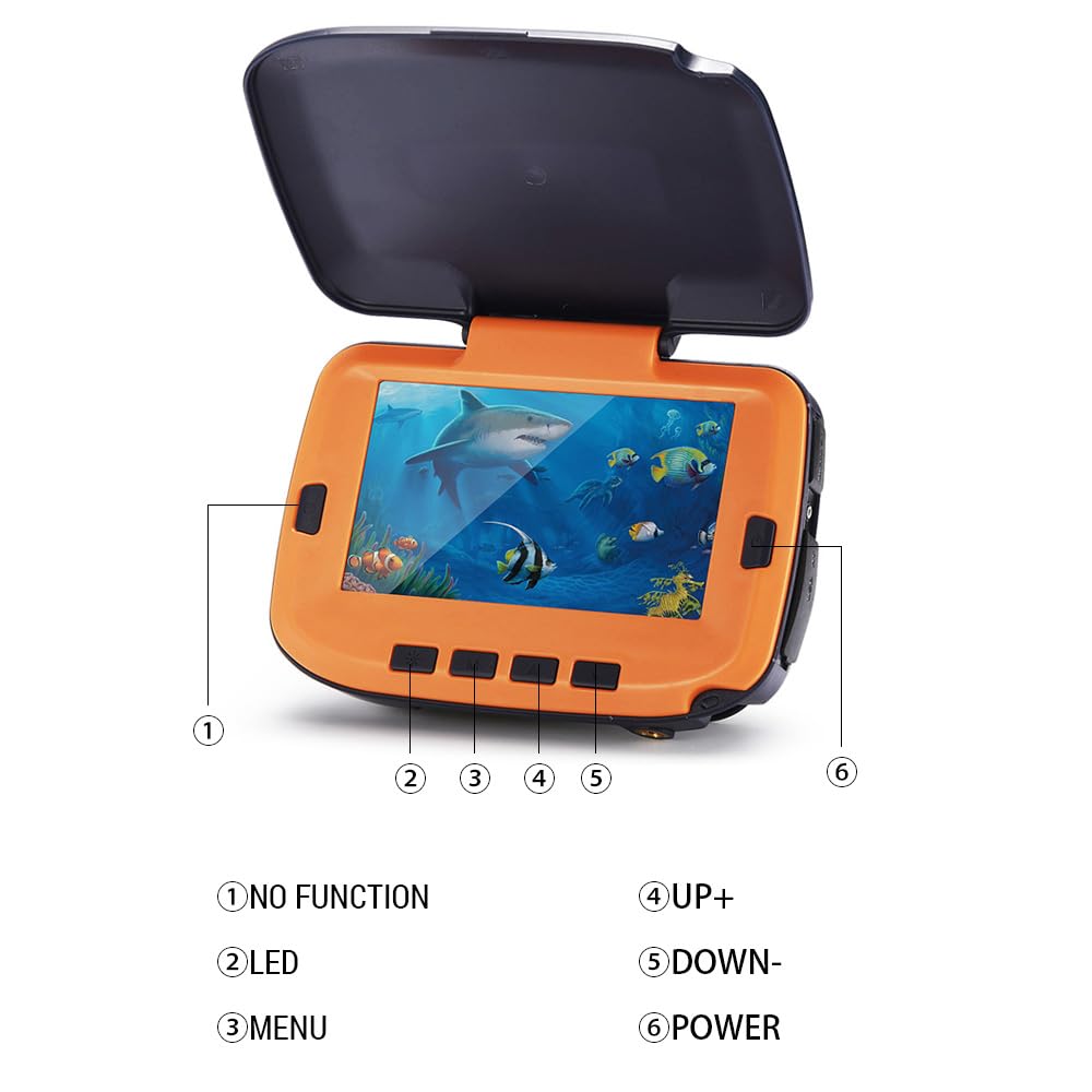 **4.3 Inch LCD Digital Underwater Fishing Camera with 120° View, 300K Pixels & Night Vision - Ideal for River, Ice, and Deep Sea Fishing Adventures**