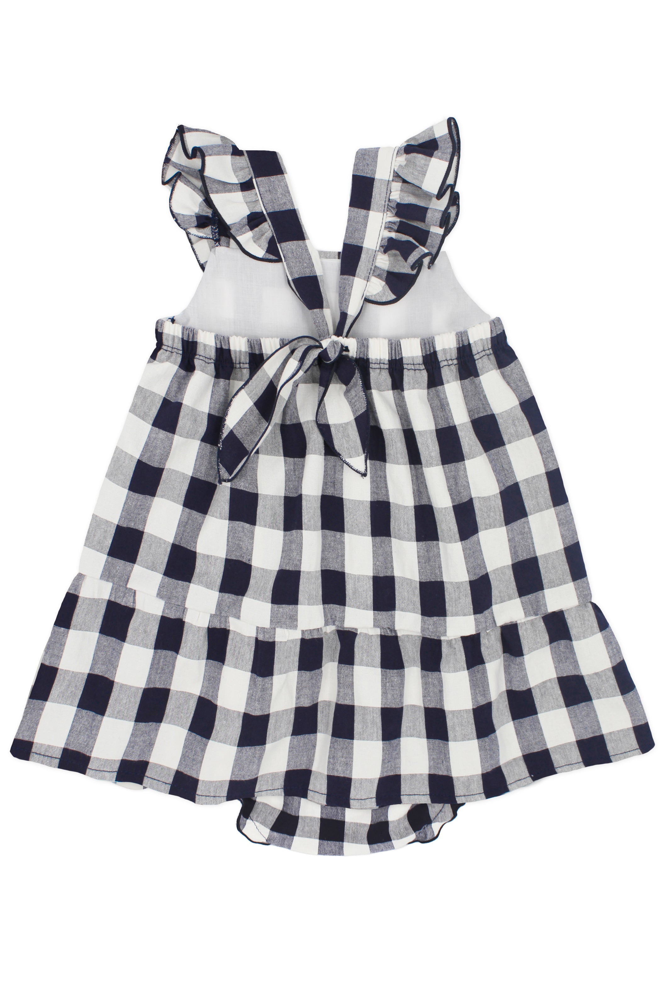 Liviana Navy Gingham Dress for Women - Flowy Summer Casual Dress with Pockets | Perfect for Beach, Picnic, and Date Night Outfits
