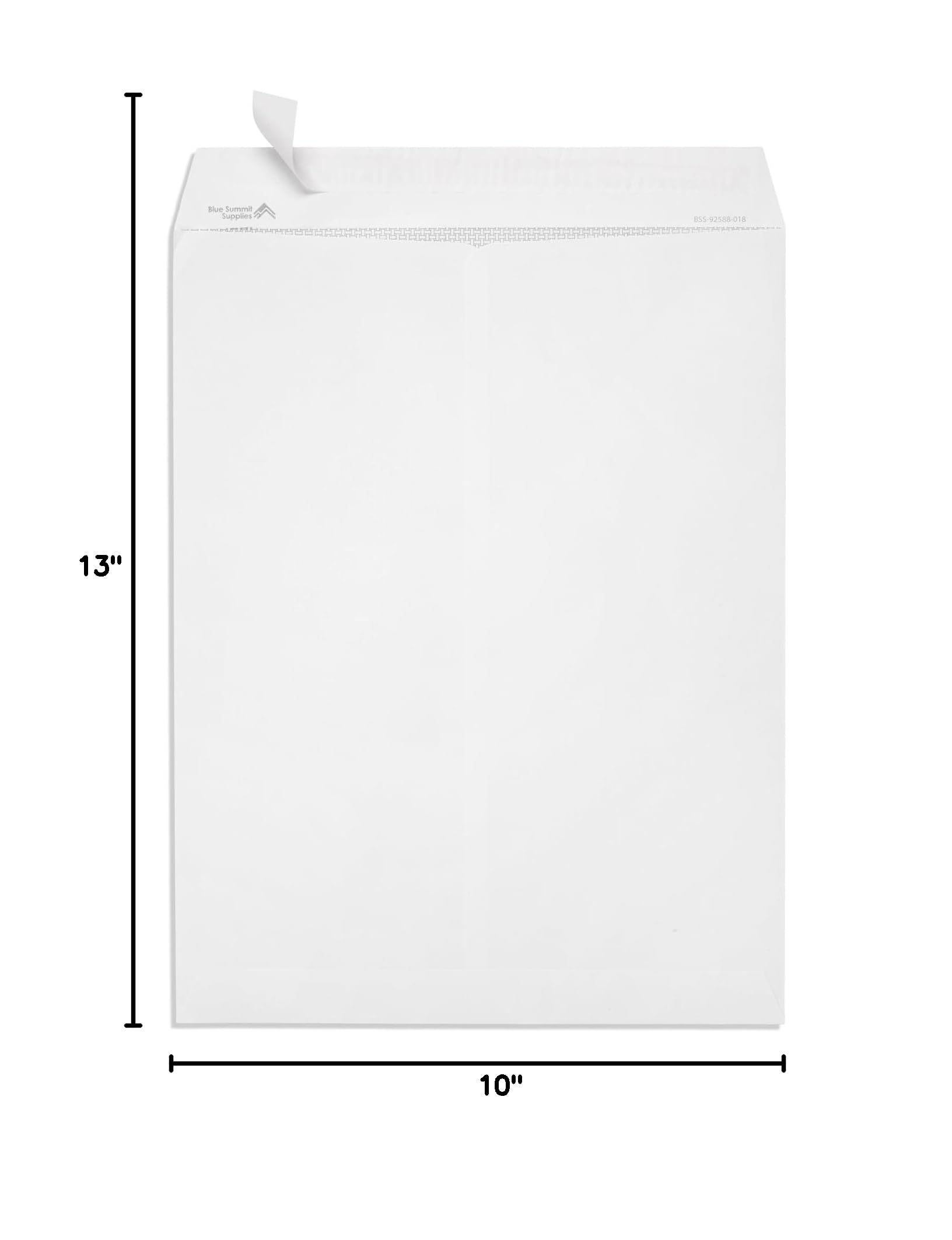 Blue Summit Catalog Envelopes 10x13 Inches - 100 Pack White Wove Peel & Seal Mailing Envelopes with Center Seam | Perfect for Business Documents, Invoices & Bulk Mailing