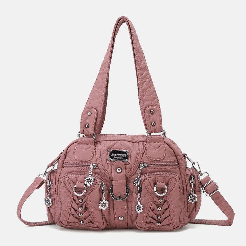 Lovevop Women's PU Leather Angel Kiss Shoulder Bag - Stylish Crossbody Handbag for Casual & Everyday Use | Perfect for Work, Shopping & Travel