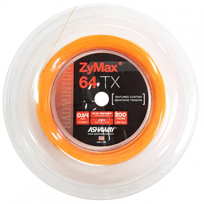 Ashaway Zymax 64 TX Badminton String Reel - High Performance Synthetic Gut for Tournament Play & Professional Training