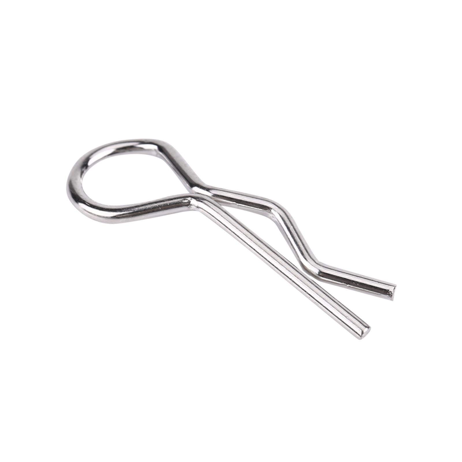 50PCS Stainless Steel RC Body Clips Pins - 1/10 1/12 1/16 Scale Metal RC Car Body Fasteners for RC Cars, Trucks & Crawlers - Durable Replacement Parts for Off-Road Racing & RC Hobby Enthusiasts