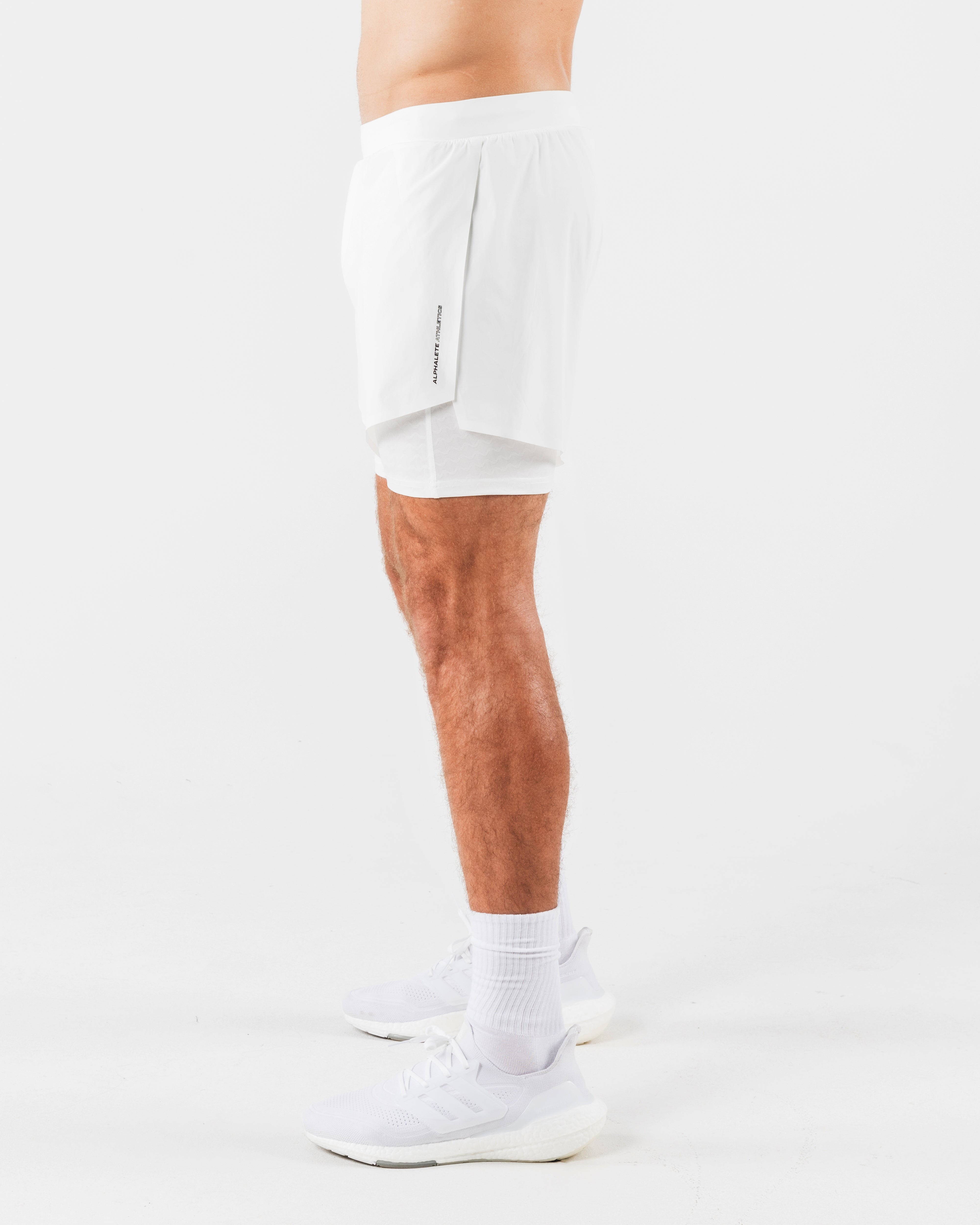 Flex Shorts for Men - Comfortable White Athletic Shorts for Running, Gym & Casual Wear