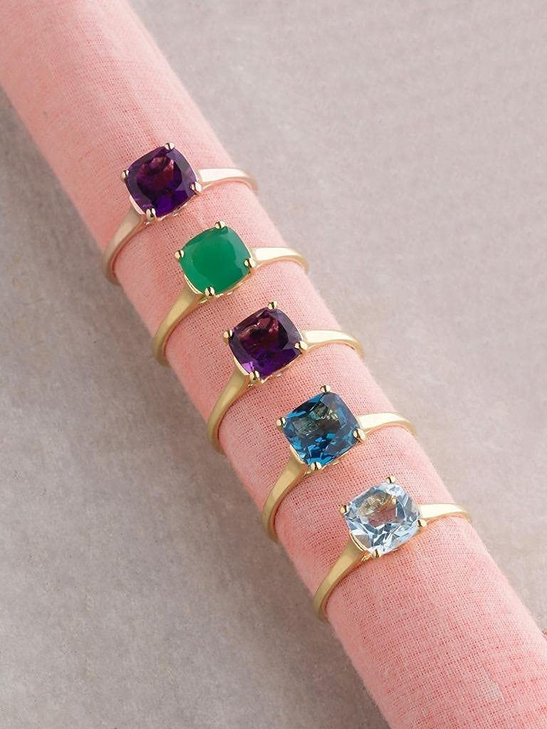 10K Yellow Gold Sky Blue Topaz Solitaire Ring for Women - Elegant Birthstone & Engagement Jewelry | Perfect for Anniversaries, Proposals & Special Occasions