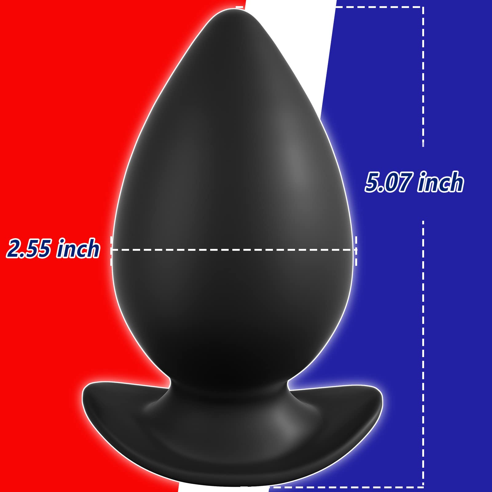 2XL Anal Plug with Safe Curved Base - Prostate Massager & Dilator Sex Toy for Men & Women - Perfect for Solo Play, Couples & BDSM Exploration