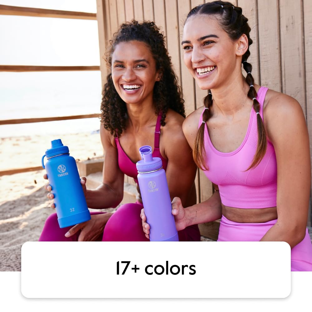 Takeya Actives 40oz Vacuum Insulated Stainless Steel Water Bottle with Leak Proof Spout Lid - Premium BPA-Free Hydration for Gym, Hiking & Outdoor Activities - Onyx Black