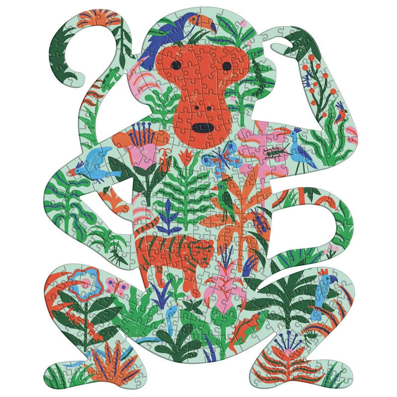 350-Piece Monkey Art Jigsaw Puzzle for Adults & Kids - Fun Educational Brain Teaser for Family Game Night & Classroom Activities