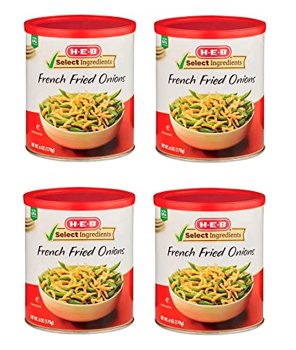 Premium French Fried Onions - 4 Pack (6 oz/170g Each) - Crispy Topping for Salads, Casseroles & Green Bean Casserole - Gluten-Free & Non-GMO