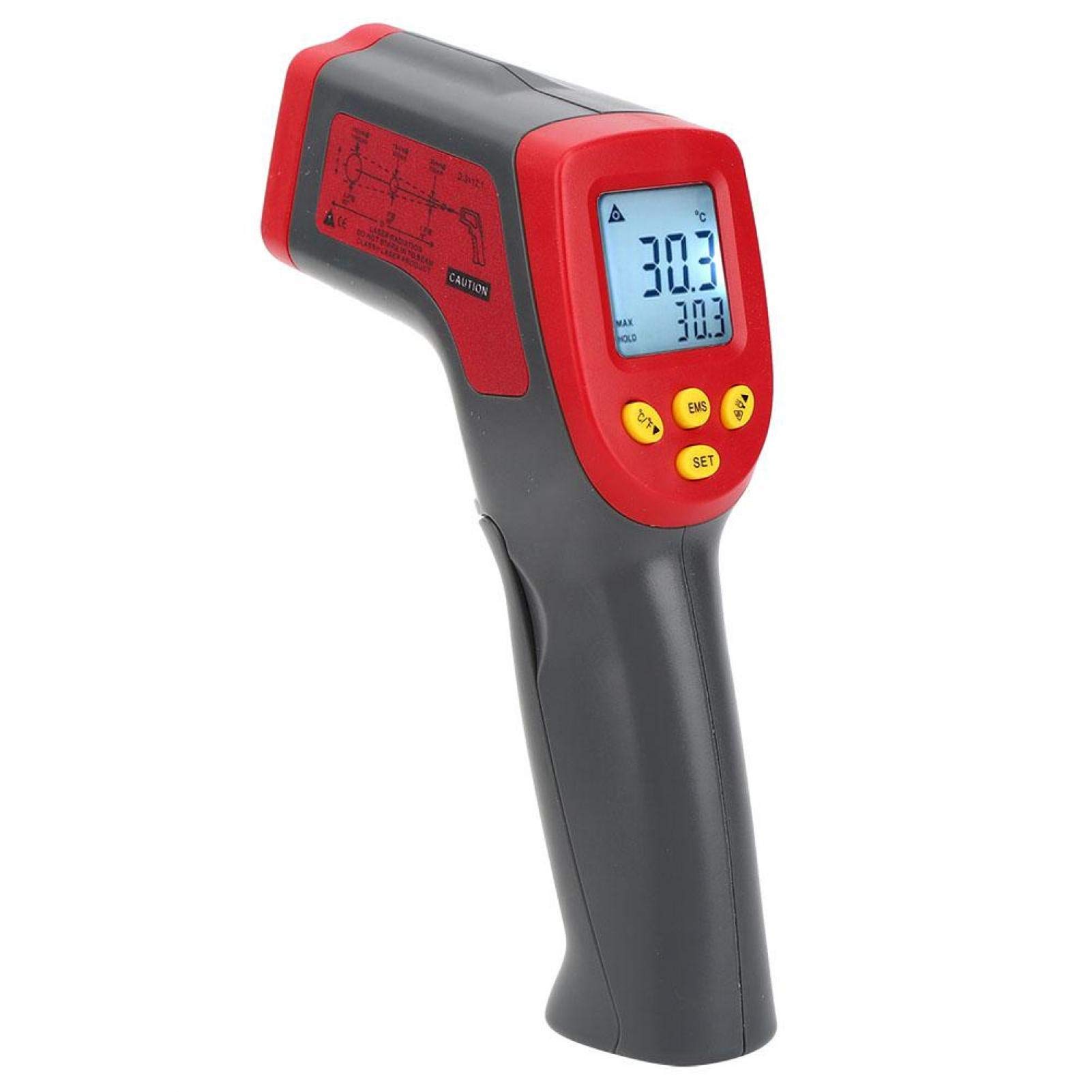 Non-Contact Infrared Thermometer Gun - High Accuracy Digital Temperature Gauge (-58°F to 716°F/380°C) for Industrial, HVAC, Cooking & Home Use | Portable Handheld Device for Electronics, Circuits & Surface Temperature Measurement