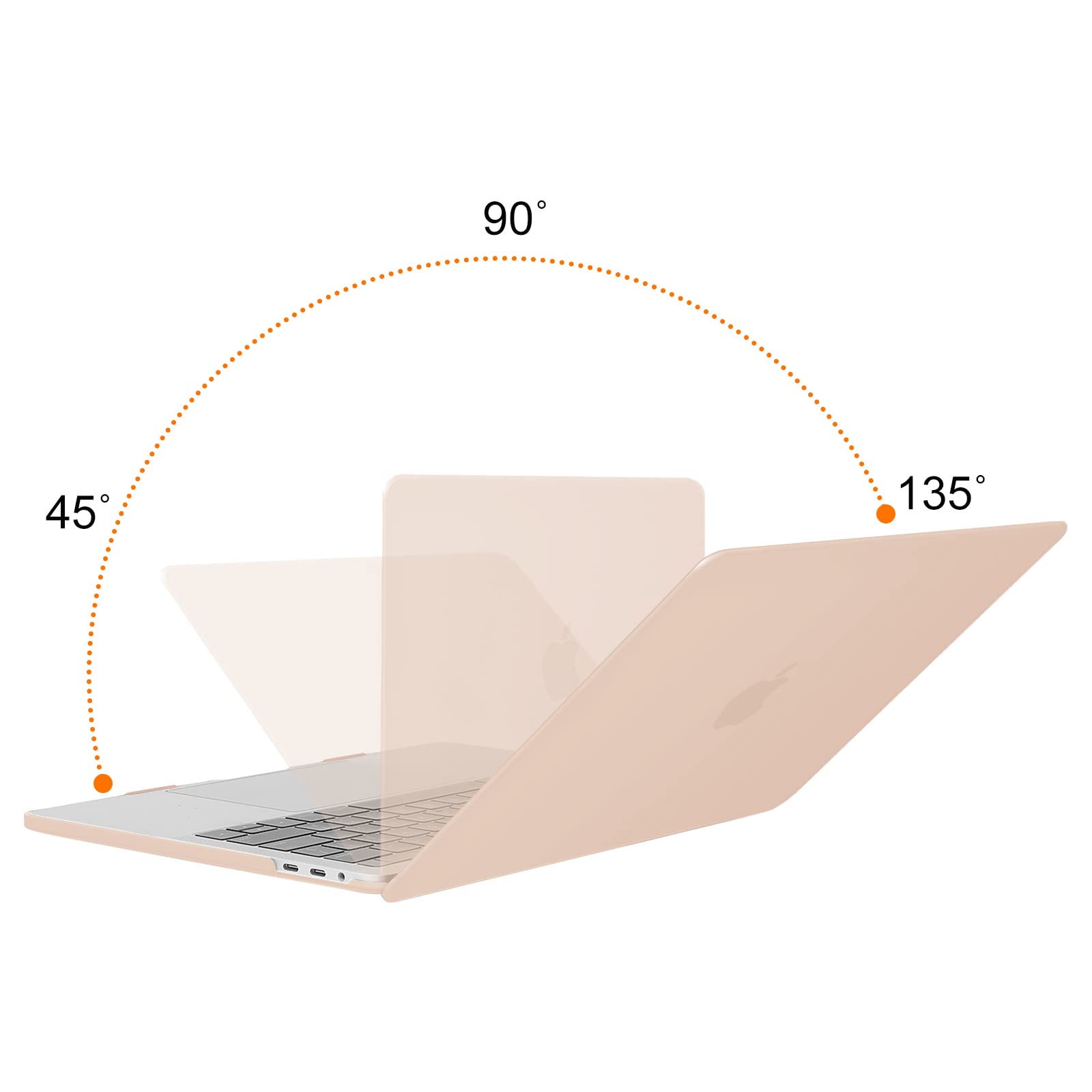 MOSISO Hard Plastic Case for MacBook Pro 13 inch (M2 2025, 2024, 2023-2016 Models A2338/M1/A2251/A2289/A2159/A1989/A1708/A1706) with Keyboard Skin & Webcam Cover - Camel Color | Protective Shell for Work, Travel & School Use