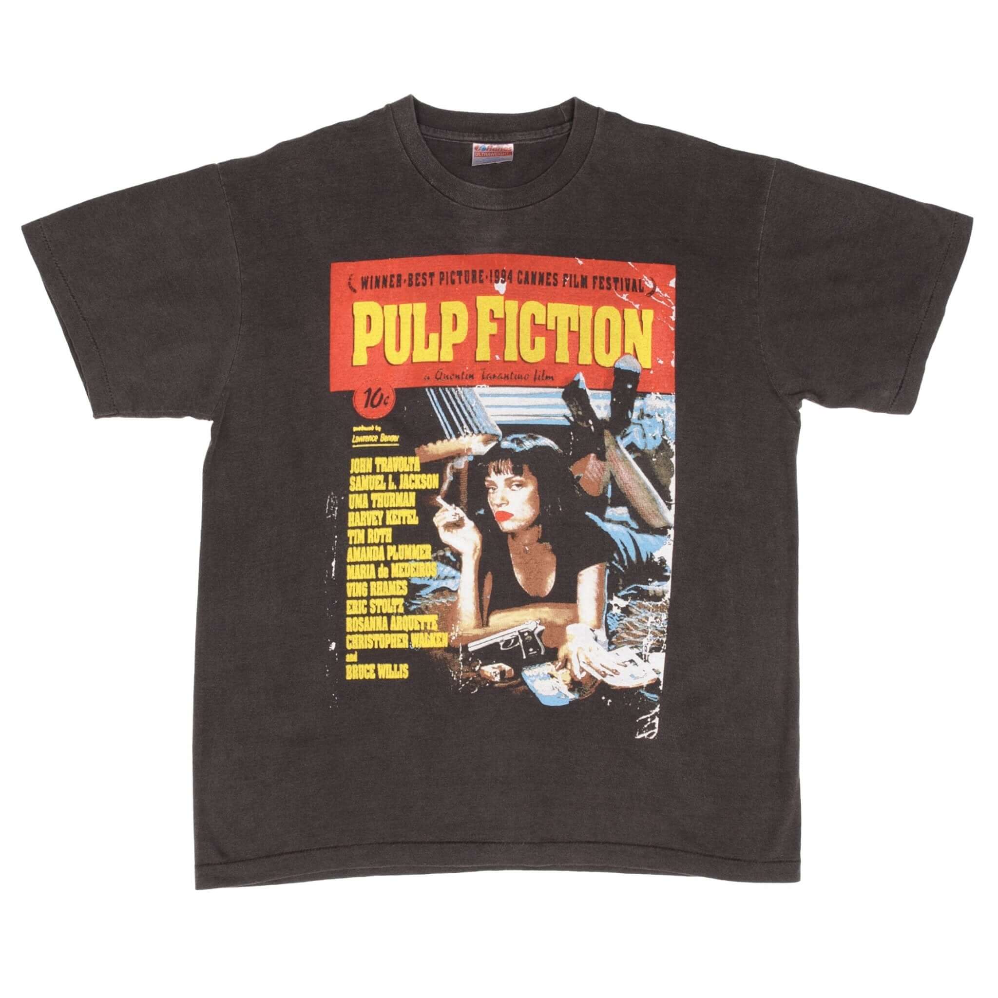 Vintage Pulp Fiction Movie T-Shirt XL - Quentin Tarantino Inspired Graphic Tee - Single Stitch Cotton for Casual Wear & Movie Nights