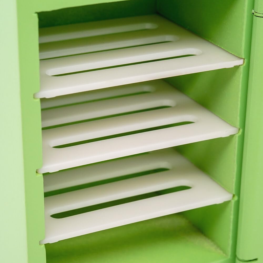 1/12 Scale Miniature Fridge Refrigerator - Green Dollhouse Kitchen Accessory for Model Scenes & DIY Crafts | Perfect for Dollhouse Decor, Miniature Displays & Collectors
