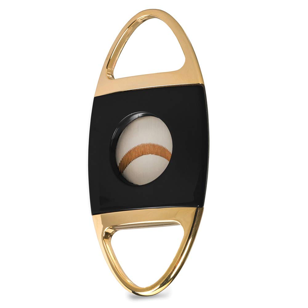 Premium Solid Jaws Serrated Cigar Cutter - Black & Gold Stainless Steel Cutter for Perfect Cuts | Ideal for Cigars, Cigarillos & Special Occasions