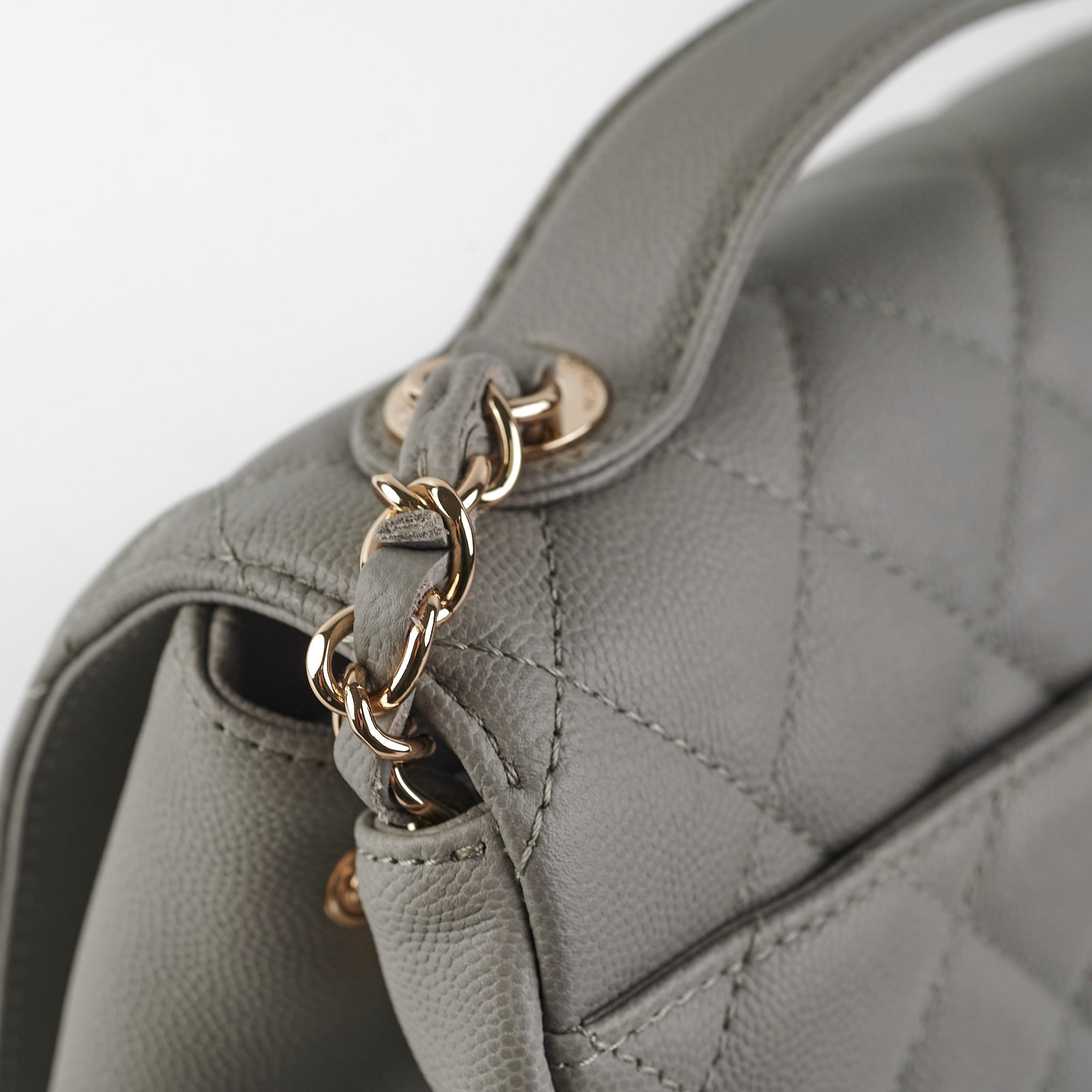 Chanel Medium Business Affinity Grey Caviar Leather Shoulder Bag - Luxury Designer Handbag for Women, Perfect for Work, Office & Everyday Use