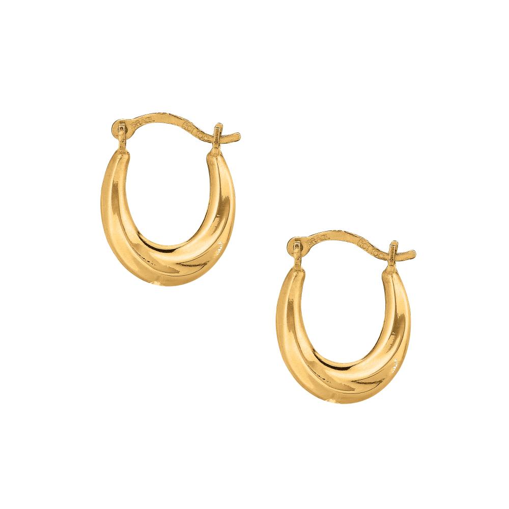10K Gold Mini Oval Hoop Earrings for Women - Dainty Everyday Studs - Perfect for Work, Date Night & Gifting