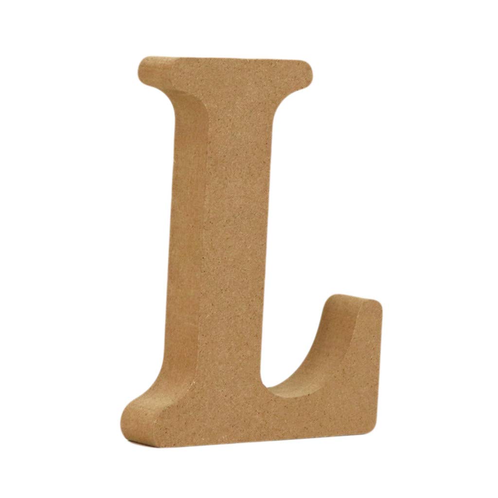 Wooden Alphabet Letters for Home Decor - Wedding & Party Decorations (L)