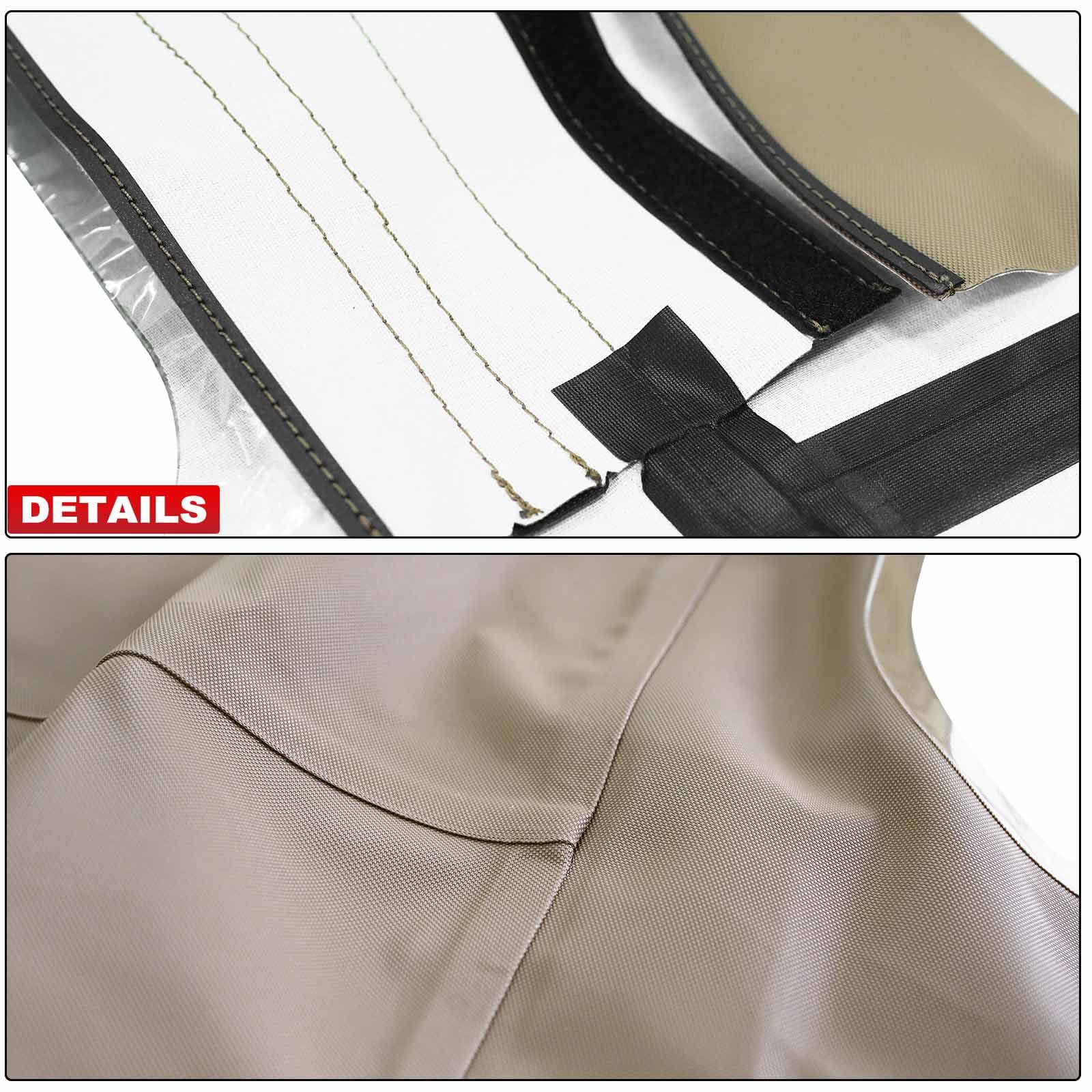 Premium Tan Convertible Soft Top with Plastic Window for Mazda Miata 1990-2005 | MA14 MA1100339902 | Durable Replacement Convertible Top for Roadster & Weekend Cruising