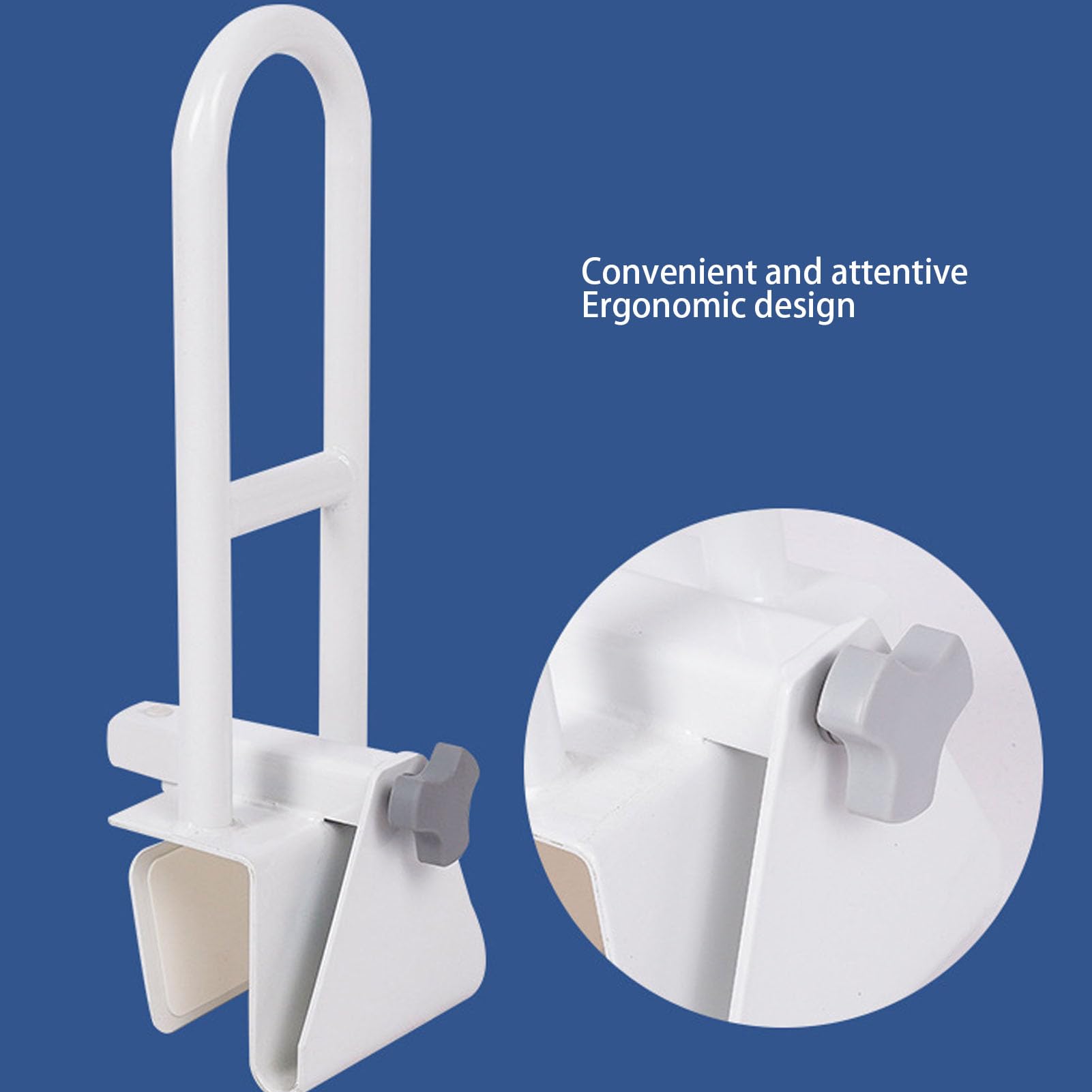 Adjustable Bathtub Safety Rail - Medical Grab Bar Handle with Clamp for Seniors & Elderly - No Drill Installation for Secure Bathing - Ideal for Shower, Bathtub & Bathroom Safety Support