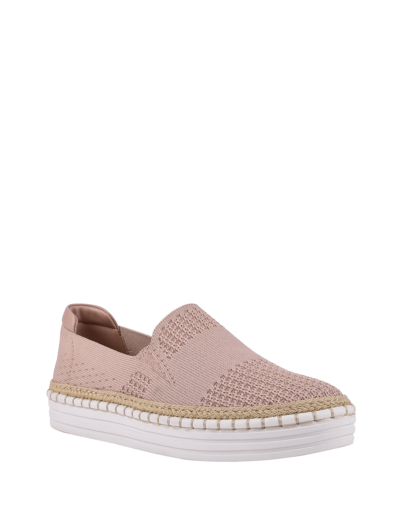 Women's Rose Quartz Knit Slip-On Sneakers - Comfortable Casual Shoes for Walking, Travel & Everyday Wear