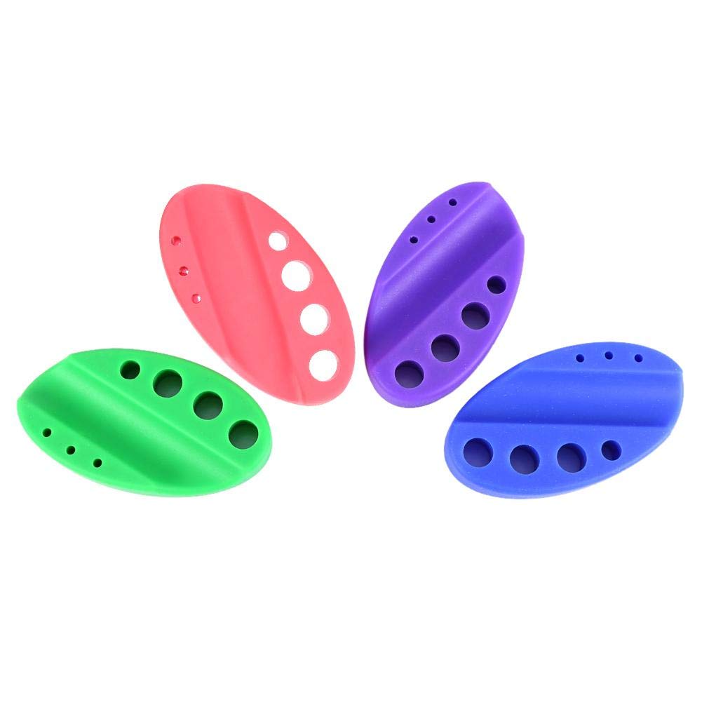 4 Colors Oval Silicone Permanent Microblading Pigment Cup Stand - Ink Holder for Eyebrow Tattoo & Microblading (Green) - Perfect for Professional Artists & Home Use