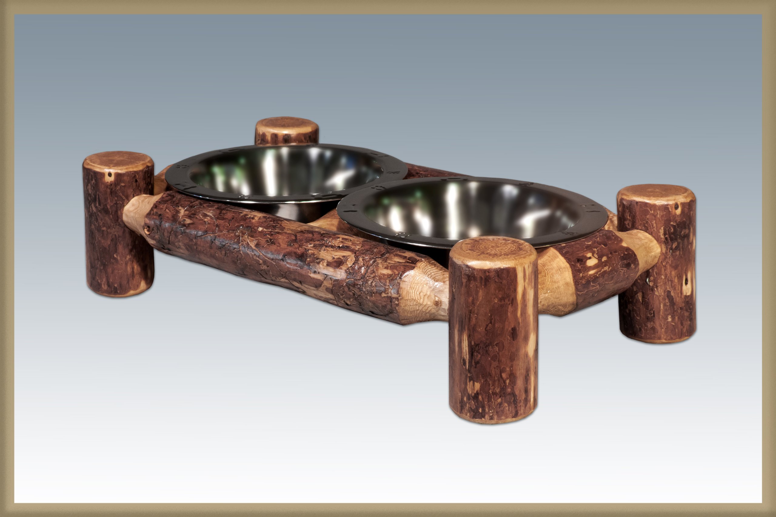 Handcrafted Wooden Pet Feeder Bowl - Elevated Dog & Cat Food Dish with Non-Slip Base - Perfect for Small Breeds & Home Decor Use