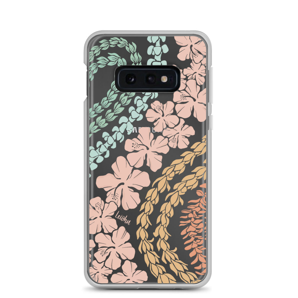 Groovy Lei Clear Protective Case for Samsung Galaxy - Slim & Durable Phone Cover for Everyday Use & Travel