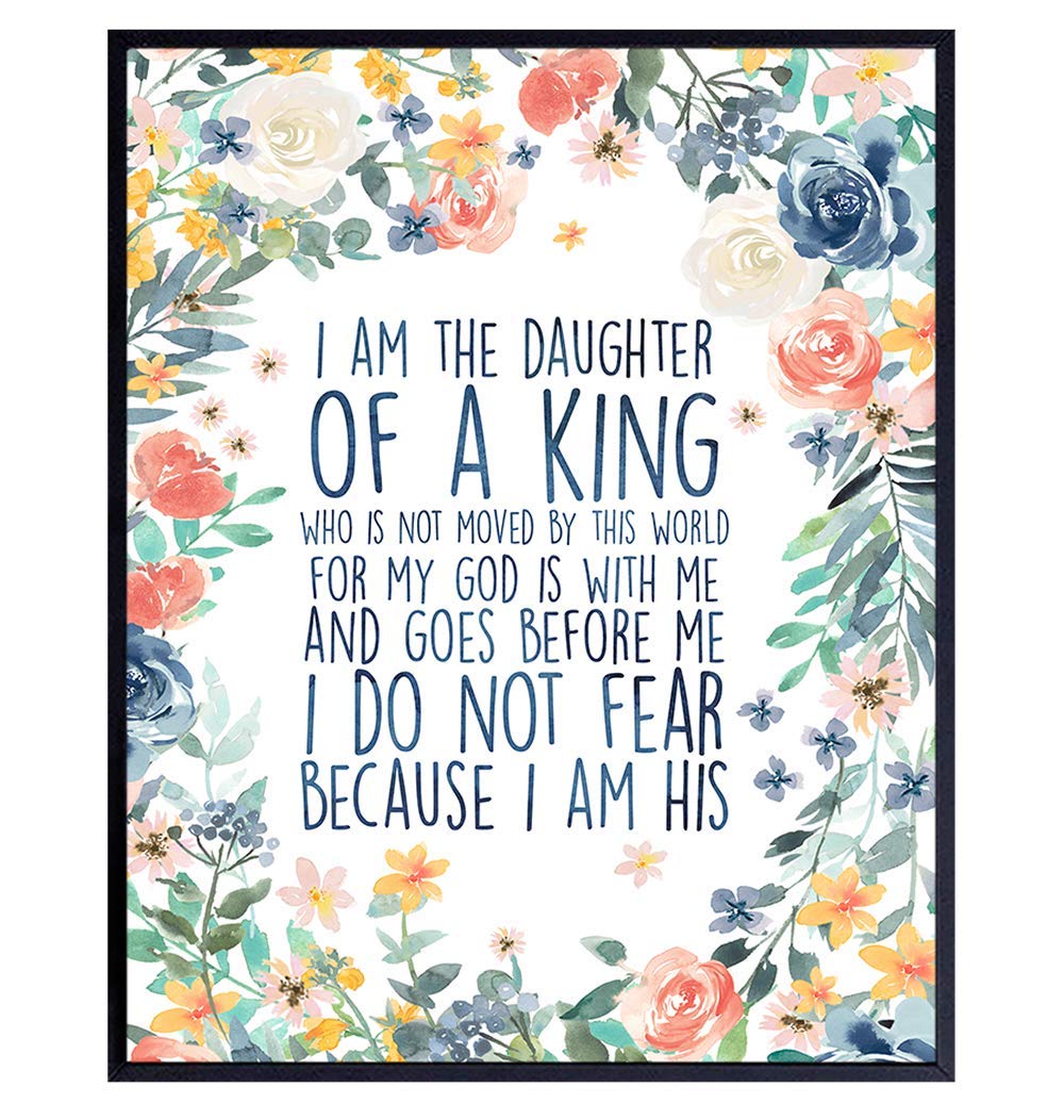 Inspirational Bible Verse Wall Art - Christian Home Decor for Bedroom & Gifts