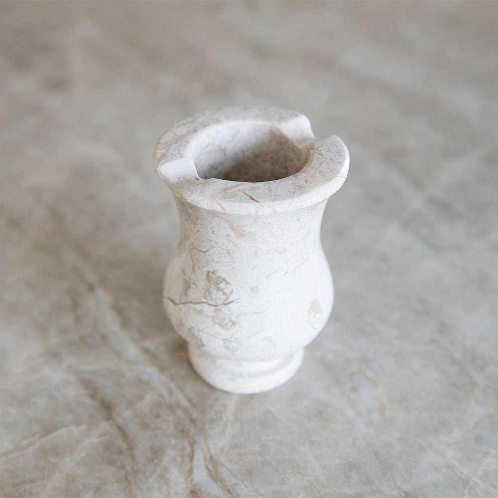 Elegant Small Marble Tulip Vase - Handcrafted Home Decor for Centerpieces, Wedding Decorations & Tabletop Displays