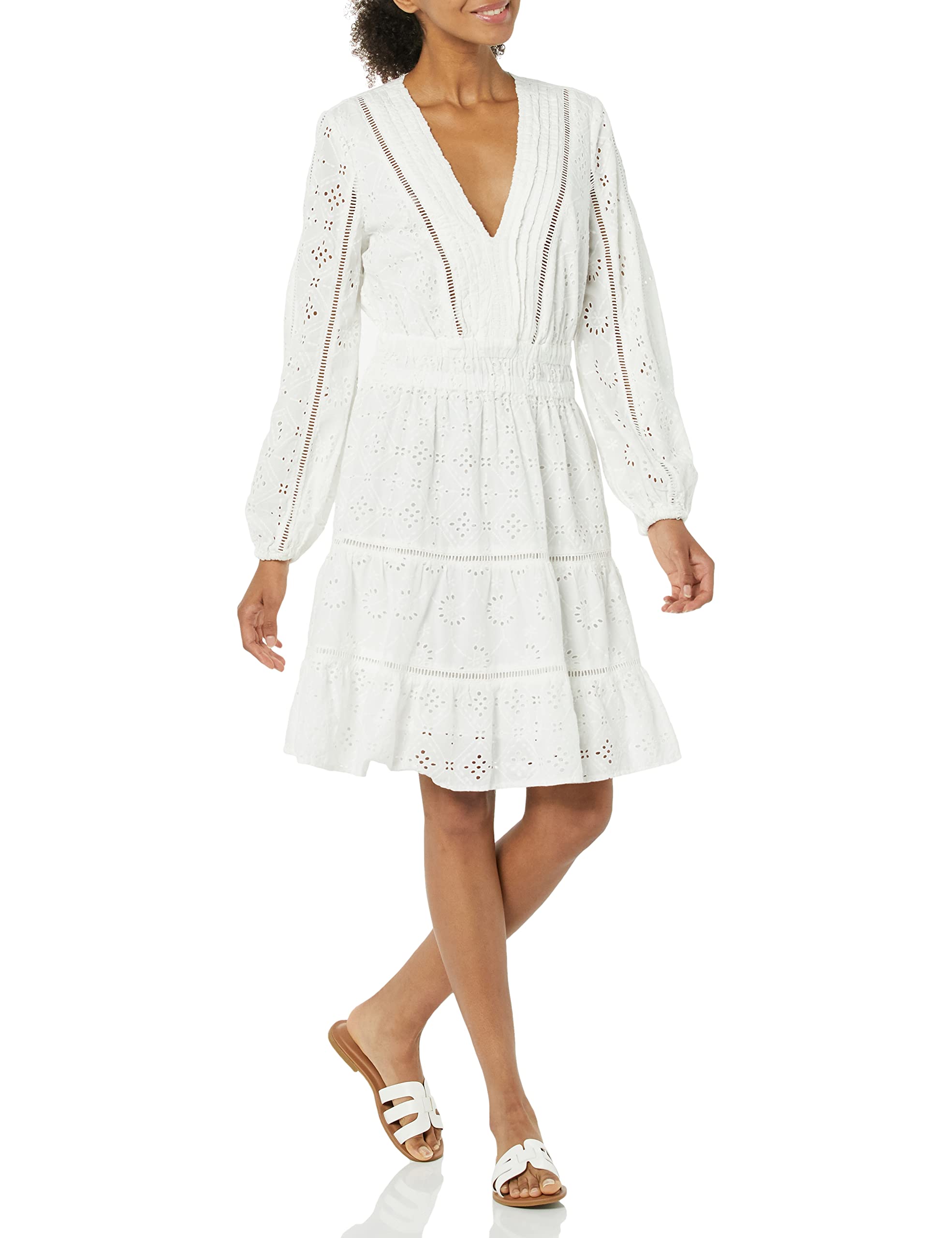 GUESS Women's Naya Long Sleeve Bodycon Dress for Work, Party & Date Night | Flattering Stretch Fabric Formal Cocktail Dress