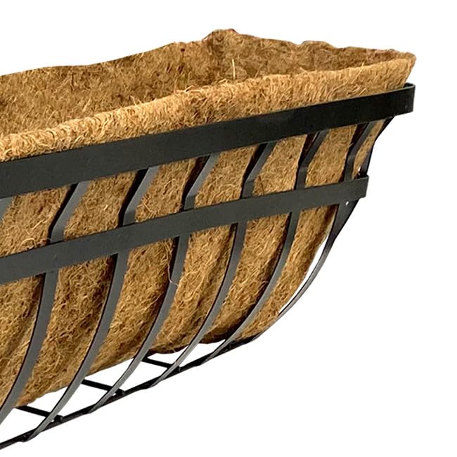 Panacea 88559 Black Steel Planter Boxes - 48