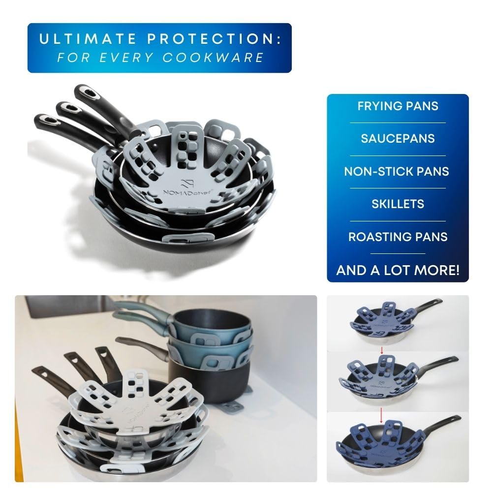 Silicone Pan Protectors & Trivets for Hot Dishes | Stackable Cookware Protectors | Kitchen Essentials for Baking & Serving