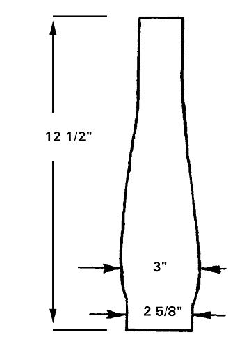 B&P Lamp Supply 2 5/8 x 12 1/2 Inch Clear Glass Heelless Chimney for Aladdin Style Burners & Galleries – Perfect for Vintage and Modern Oil Lamps