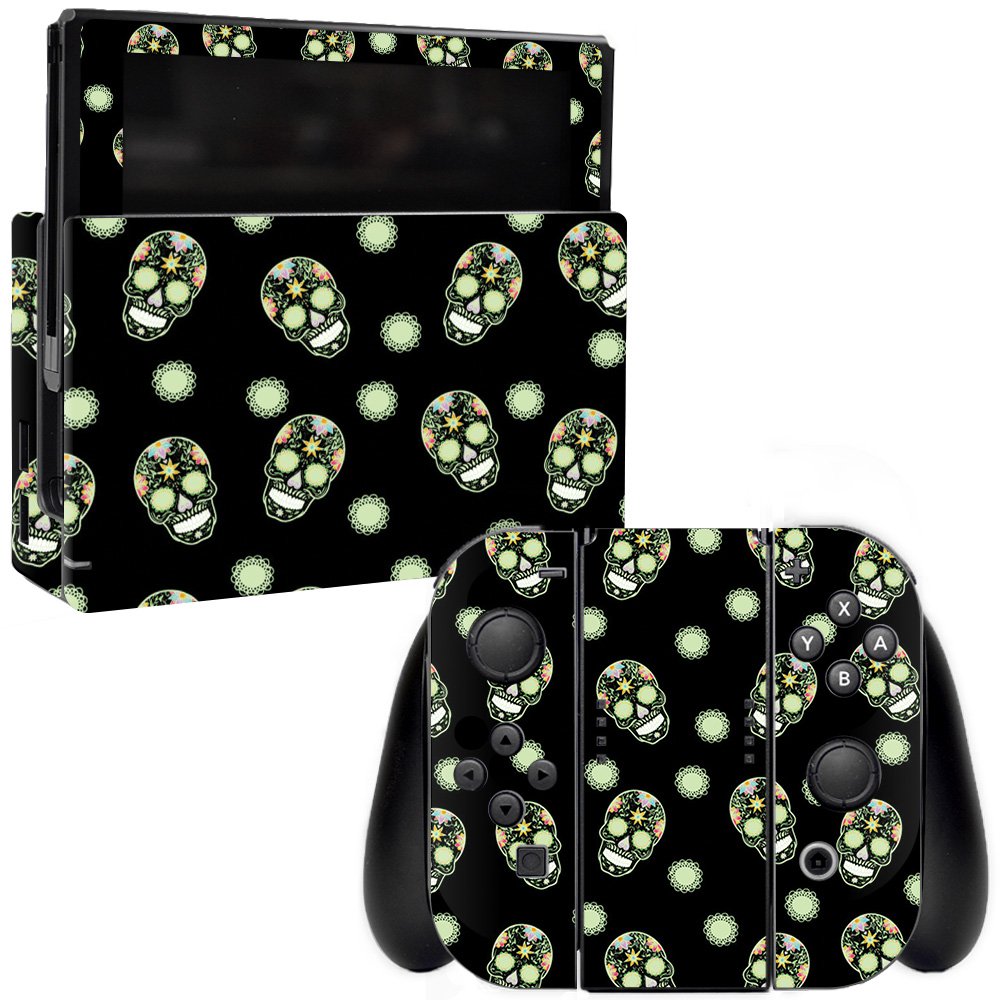 MightySkins Protective Vinyl Decal Wrap Cover for Nintendo Switch - Nighttime Skulls Design | Durable, Customizable & Easy to Apply Skin | Made in USA | Perfect for Gaming Protection & Personalization