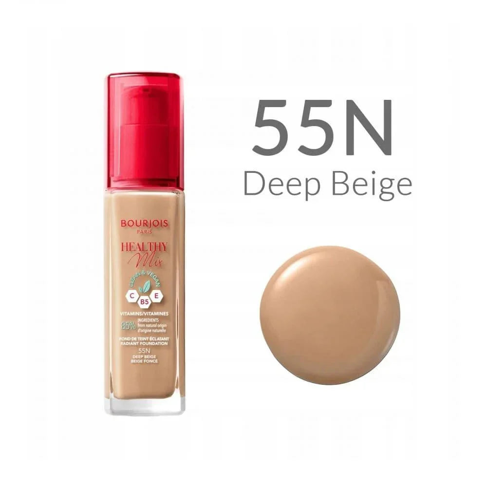 Bourjois Healthy Mix Clean Foundation - Lightweight, Hydrating & Natural Finish - Perfect for Everyday Wear & Flawless Skin