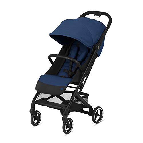 CYBEX Beezy Lightweight Compact Foldable Baby Stroller - Compatible with All CYBEX Infant Car Seats, Stands Upright for Storage, Multiple Recline Positions - Perfect for Travel, Shopping & Daily Use (Navy Blue)