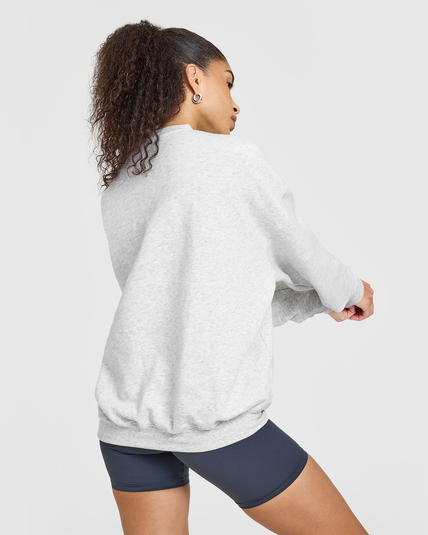 Mid Weight Sweatshirt for Men & Women | Light Grey Marl Pullover | Casual Comfort Wear for Lounge, Gym & Outdoor Activities