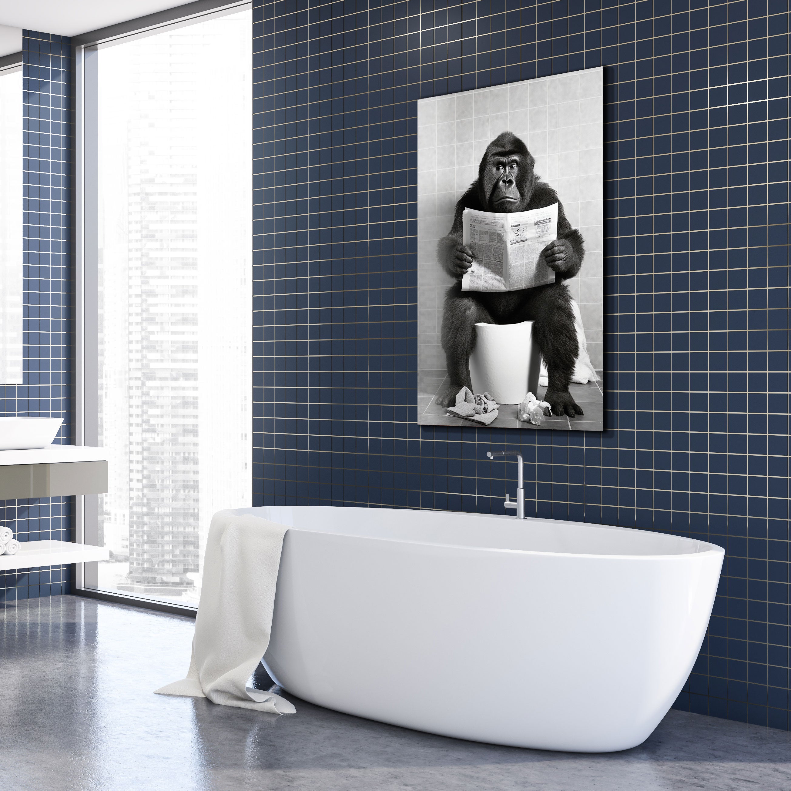 Funny Toilet Animal Gorilla Toy - Cute Bathroom Decor for Kids & Adults - Perfect for Gag Gifts, Prank Toys, and Home Decor