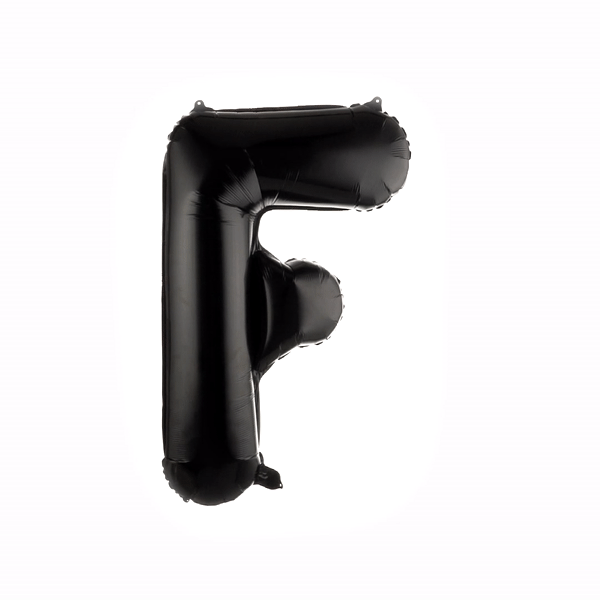 Balloonify Black Mylar Letter F Balloon - 40 Inch Large Foil Alphabet Balloon for Birthday Parties, Baby Showers & Graduation Decorations (1 Count)