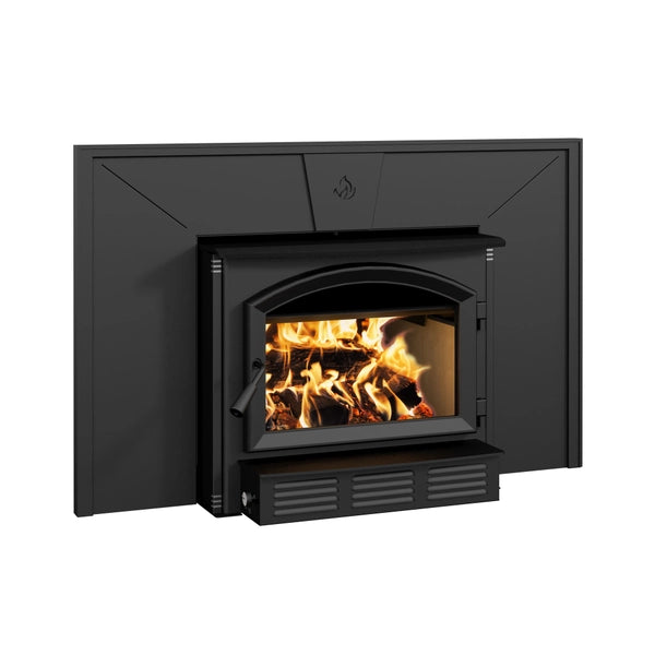 Enerzone Solution 3.5 Wood Insert Stove Bundle - High Efficiency Fireplace Insert for Home Heating - Perfect for Living Rooms, Cabins & Winter Warmth