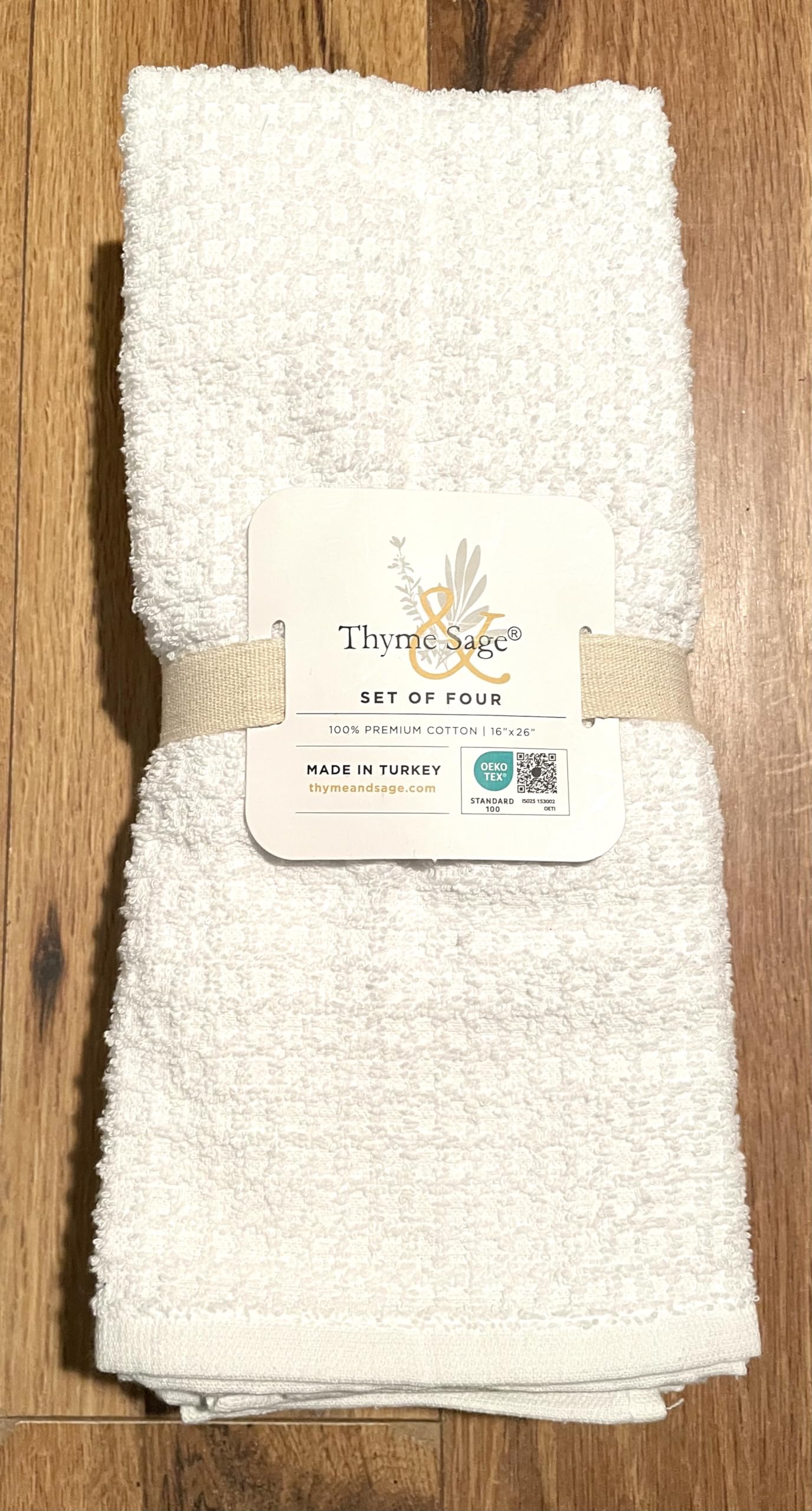 4-Pack Premium Turkish Cotton Kitchen Towels Set - Ultra Absorbent & Quick-Drying Dish Towels, Soft Tea Hand Towels 16