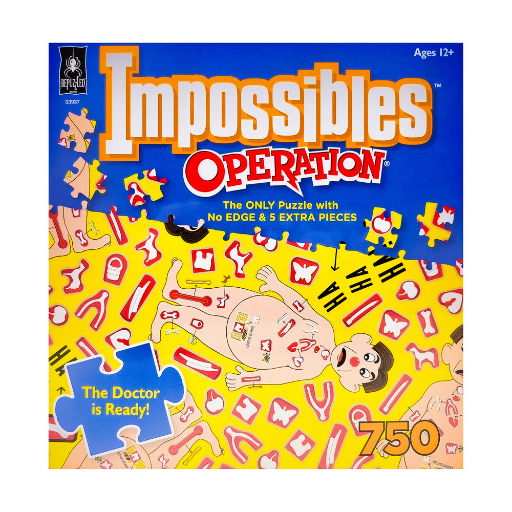 Hasbro BePuzzled Operation Jigsaw Puzzle - 750 Piece Challenging Board Game for Adults & Teens - Perfect for Family Game Nights & Brain Training Activities