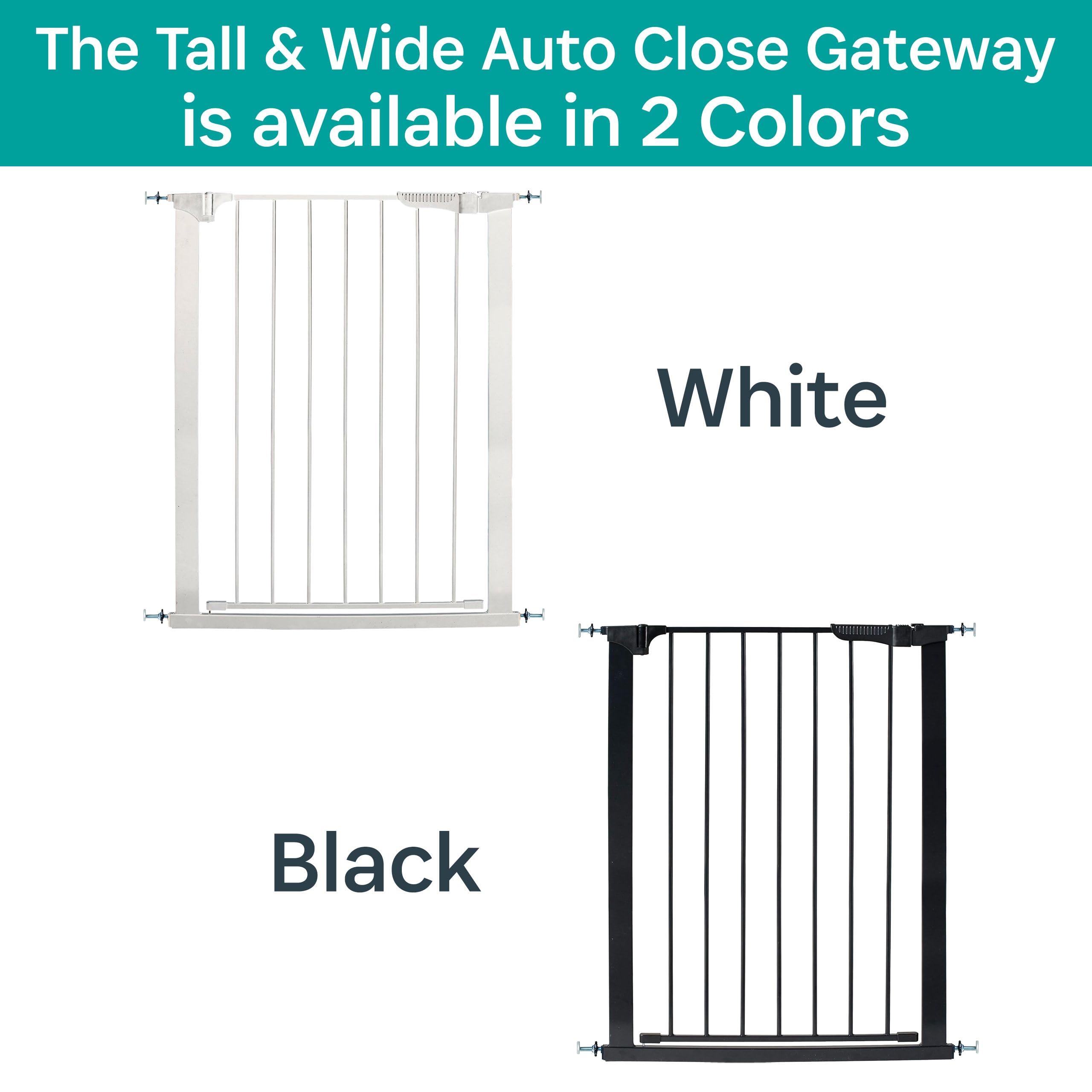 KidCO Tall and Wide Auto Close Safety Gate for Babies and Pets - White | Perfect for Stairs, Doorways & Hallways (Childproof Home Solution)