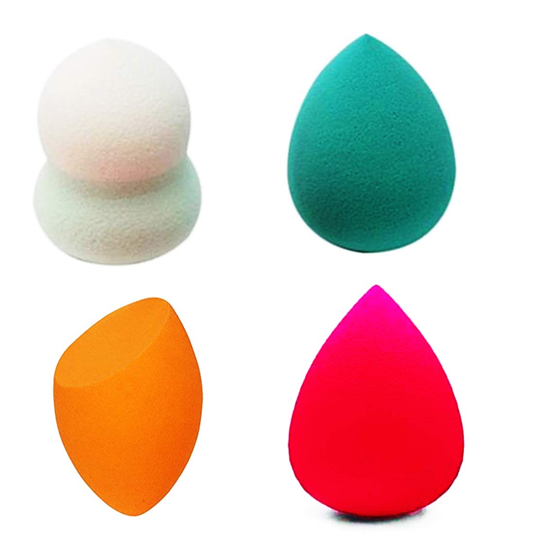 BELLA HARARO Makeup Beauty Foundation Sponge Blender Set of 4 - Soft Multicolor Makeup Sponges for Flawless Liquid & Powder Application, Perfect for Contouring & Blending - Ideal for Professional Makeup Artists & Home Use