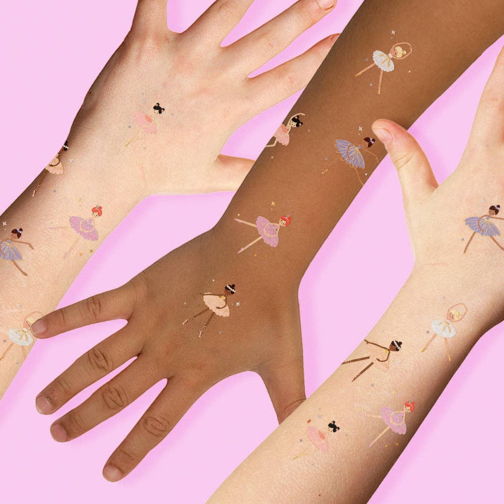 Elegant Ballerina Temporary Tattoos for Women & Girls - Waterproof Fake Tattoos for Dance Performances, Costume Parties & Special Events