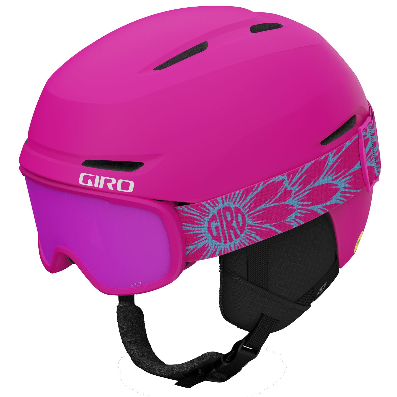 Giro Spur Combo Pack Toddler Ski Helmet & Goggles Set - Kids Snowboarding Helmet for Boys & Girls (48.5-52cm) - Matte Rhodamine XS - Perfect for Winter Sports & Outdoor Snow Activities