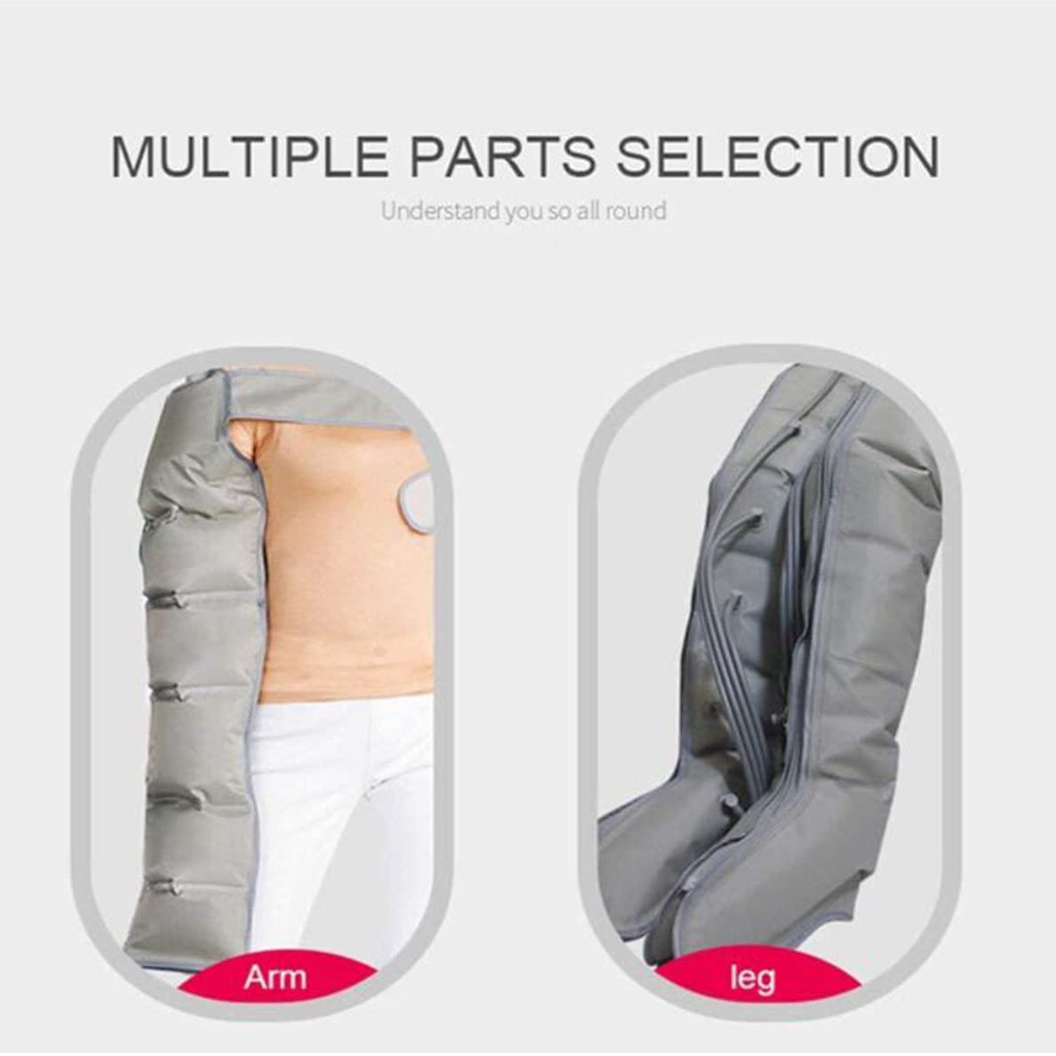 Air Compression Boots for Leg Pain Relief - Pneumatic Leg Massager with Air Wave Technology for Lymphedema, Circulation, Swelling - Full Body Massager for Waist, Leg & Arm Relaxation - Perfect for Post-Workout Recovery & Edema Therapy