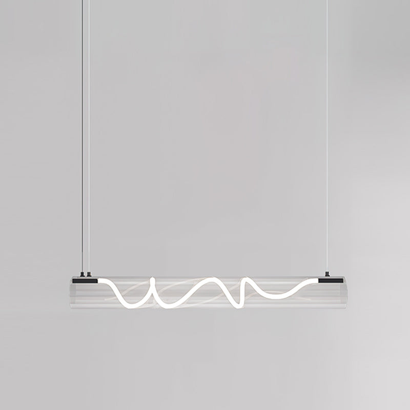 Alexandra Linear Pendant Light - Modern Minimalist Hanging Fixture for Kitchen Island, Dining Room & Bedroom Lighting | Dimmable LED Chandelier for Home Decor